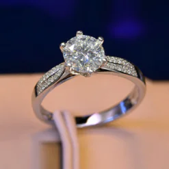 18K Silver Starlight Six Claw Diamond Ring DIVIJEWL_RING25.9