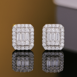 925 Sterling Silver Authentic White Gold Stud Earrings DIVIJEWL_EARR17.6
