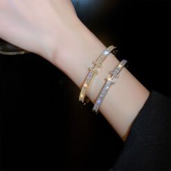Copper Inlay Zircon Bangle DIVIJEWL_BRAC1.2