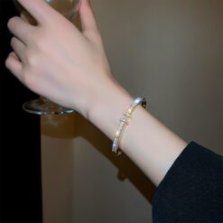 Copper Inlay Zircon Bangle DIVIJEWL_BRAC1.5