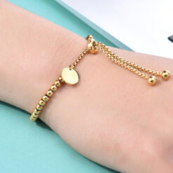 Gold Plated Beaded Charm Bracelet DIVIJEWL_BRAC10.2