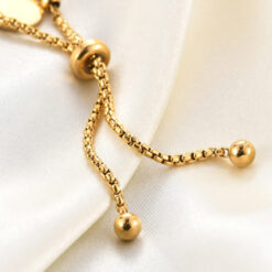 18k Gold Plated Beaded Charm Bracelet - Sparkling Treasure 8 Gold Plated Beaded Charm Bracelet DIVIJEWL_BRAC10.3