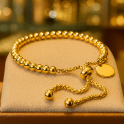 Gold Plated Beaded Charm Bracelet DIVIJEWL_BRAC10.5