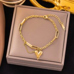 Heartlink Chain Bracelet DIVIJEWL_BRAC18