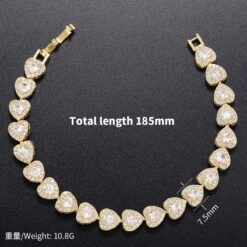 14K Tennis Heart Bracelet - Sparkling Treasure 11 14K Tennis Heart Bracelet DIVIJEWL_BRAC3.2