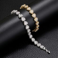 14K Tennis Heart Bracelet - Sparkling Treasure 9 14K Tennis Heart Bracelet DIVIJEWL_BRAC3.3