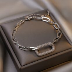 18k Gold Plated Zircon Chain Bracelet DIVIJEWL_BRAC4.1