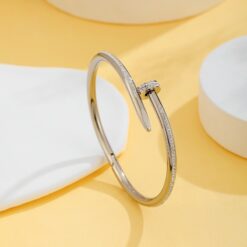 18k Simple Style Nail Bracelet- Sparkling Treasure 9 Simple Style Nail Bracelet DIVIJEWL_BRAC6.2