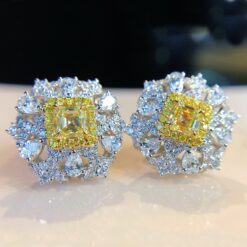 Yellow Diamond Micro inlaid Earrings DIVIJEWL_EARR1 8 Yellow Diamond Micro inlaid Earrings DIVIJEWL_EARR1.1