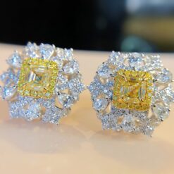 Yellow Diamond Micro inlaid Earrings DIVIJEWL_EARR1 10 Yellow Diamond Micro inlaid Earrings DIVIJEWL_EARR1.3