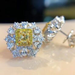 Yellow Diamond Micro inlaid Earrings DIVIJEWL_EARR1 9 Yellow Diamond Micro inlaid Earrings DIVIJEWL_EARR1.4