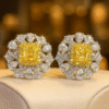Yellow Diamond Micro inlaid Earrings DIVIJEWL_EARR1 2 Yellow Diamond Micro inlaid Earrings DIVIJEWL_EARR1.5