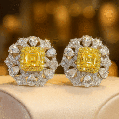 Yellow Diamond Micro inlaid Earrings DIVIJEWL_EARR1.5