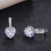 Austrian Crystal Heart Drop Earrings - 18K Sparkling Treasure 2 Austrian crystal heart Drop Earrings DIVIJEWL_EARR10