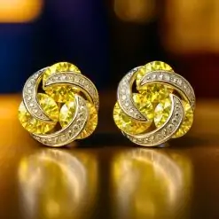 Zircon Contrast Color Earrings DIVIJEWL_EARR11.5