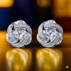 Zircon Contrast Color Earrings - 18K Sparkling Treasure 9 Zircon Contrast Color Earrings DIVIJEWL_EARR11.7
