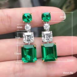 Emerald Zircon Earrings DIVIJEWL_EARR12.2