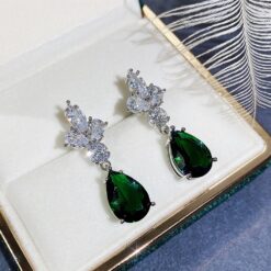 925 Sterling Silver Pear Cut Earrings - 18K Sparkling Treasure 10 925 Sterling Silver Pear Cut Earrings DIVIJEWL_EARR14.2