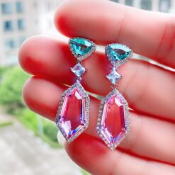 Rhodium Plated Gemstone Earrings DIVIJEWL_EARR15.2