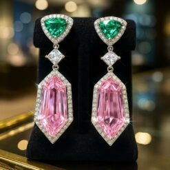 Rhodium Plated Gemstone Earrings DIVIJEWL_EARR15.5