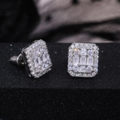 Silver Plated Authentic White Gold Stud Earrings 8 925 Sterling Silver Authentic White Gold Stud Earrings DIVIJEWL_EARR17.3
