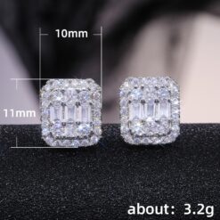 925 Sterling Silver Authentic White Gold Stud Earrings DIVIJEWL_EARR17.4