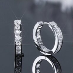925 Small Hoop Earrings - Sparkling Treasure 7 Silver Small Hoop Earrings DIVIJEWL_EARR18.2