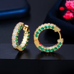 Plated Silver Korean Style Earrings - Sparkling Treasure 15 Silver Korean Style Earrings DIVIJEWL_EARR19.6