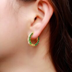 Plated Silver Korean Style Earrings - Sparkling Treasure 17 Silver Korean Style Earrings DIVIJEWL_EARR19.8