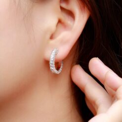 Plated Silver Korean Style Earrings - Sparkling Treasure 18 Silver Korean Style Earrings DIVIJEWL_EARR19.9