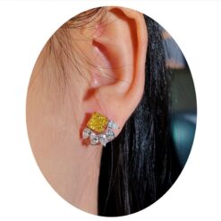 Yellow Diamond Inlaid Water Drop Earrings DIVIJEWL_EARR2.3