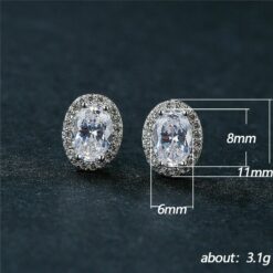 Oval Shaped Zircon Earrings DIVIJEWL_EARR20.1