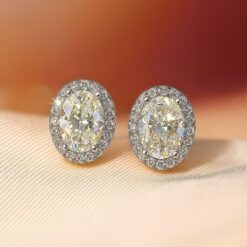 Oval Shaped CZ Diamond Stud Earrings DIVIJEWL_EARR20.5