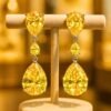 1 Pair Gorgeous Yellow Water Drop Earrings 2 Gorgeous Yellow Water Drop Earrings DIVIJEWL_EARR21.3.1