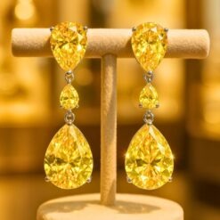 Gorgeous Yellow Water Drop Earrings DIVIJEWL_EARR21.3.1