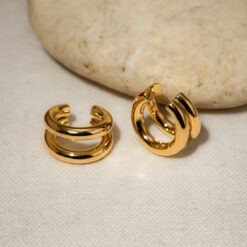 18K Gold Plated Ear Cuffs - Sparkling Treasure 11 18K Gold Plated Ear Cuffs DIVIJEWL_EARR33.4