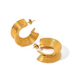 18K Plated Solid Ear Cuffs - Sparkling Treasure 9 18K Gold Plated Solid Ear Cuffs DIVIJEWL_EARR34.4