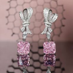 Pink Knot Dangle Earrings DIVIJEWL_EARR6
