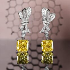 Yellow Knot Dangle Earrings DIVIJEWL_EARR6.1