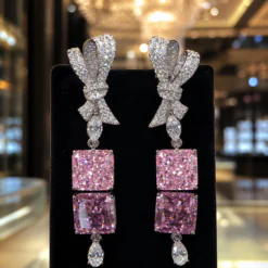 Pink Knot Dangle Earrings DIVIJEWL_EARR6.10