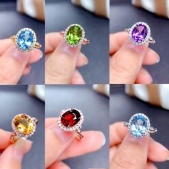 Imitation Natural Colored Gemstone Rings DIVIJEWL_RING12.4