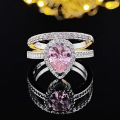 Stunning Fashion Water Droplets 18K Zircon Ring 7 Fashion Water Droplets 18K Zircon Ring DIVIJEWL_RING16.2