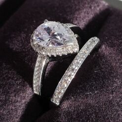 Fashion Water Droplets 18K Zircon Ring DIVIJEWL_RING16.3