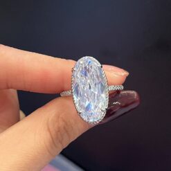 18K Fashion Oval Inlay Zircon Ring 8 18K Fashion Oval Inlay Zircon RingDIVIJEWL_RING19.1