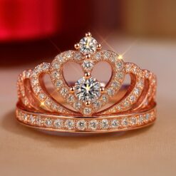 18K Princess Crown Ring for Women DIVIJEWL_RING20.5