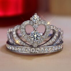 18K Princess Crown Ring for Women DIVIJEWL_RING20.6