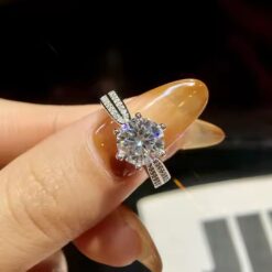 18K Silver Starlight Six Claw Diamond Ring 7 DIVIJEWL RING25.7