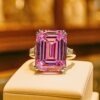 Stunning Large Emerald Cut Zircon Ring DIVIJEWL_RING33 1 Large Emerald Cut Zircon Ring DIVIJEWL_RING33.6