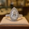 18K Tear Drop Ring Sparkling Treasure in Zircon 2 18K Tear Drop Ring in Zircon DIVIJEWL_RING34.5