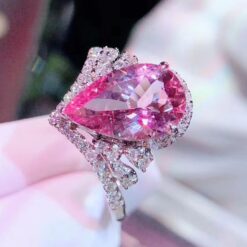 Exquisite Luxury Crown Pink Drop Shaped Ring DIVIJEWL_RING8 7 Exquisite Luxury Crown Pink Diamond Drop Shaped Ring DIVIJEWL_RING8.2